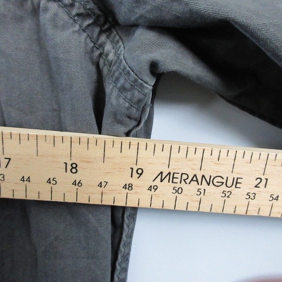 Abercrombie & Fitch Muscle Y2K Shirt Men M Gray Distressed Utility Military 582 - Picture 10 of 12